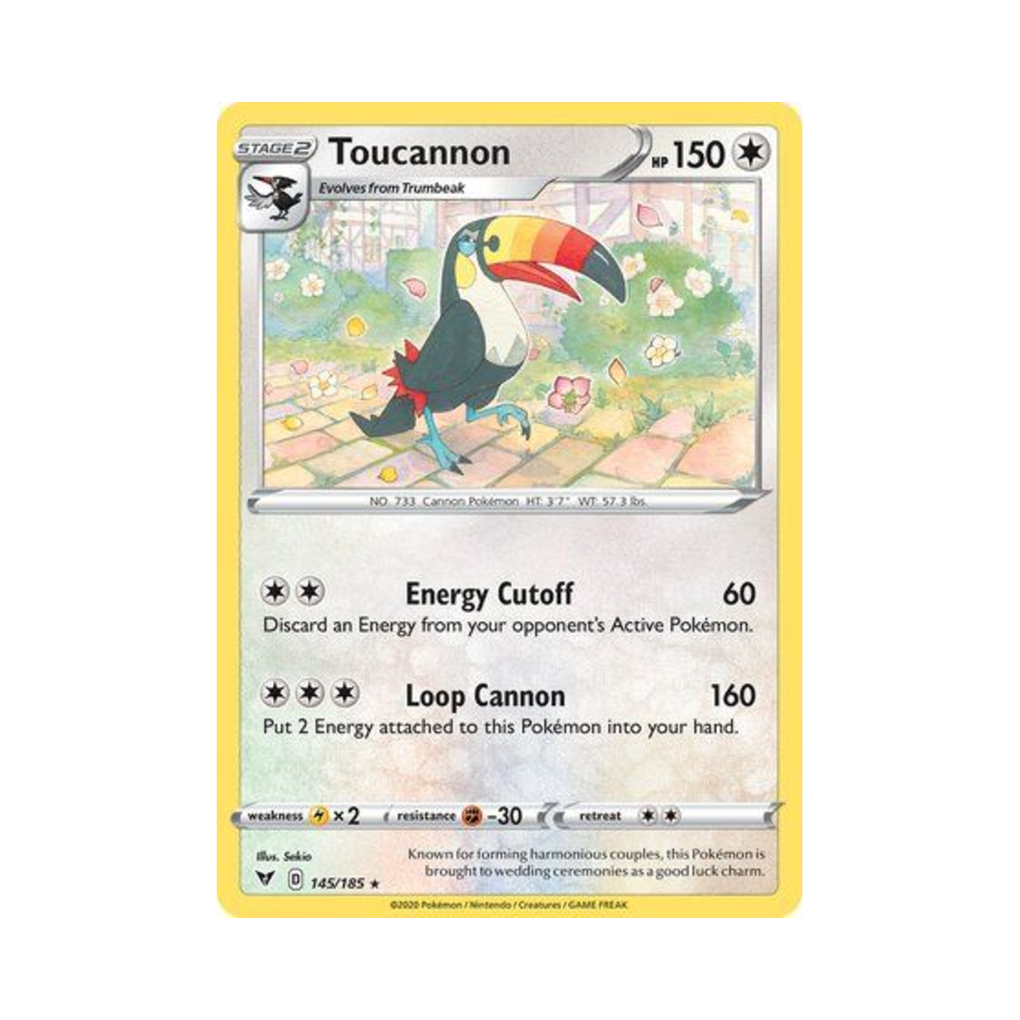 포켓몬 TCG 왕큰부리 R 비비드 볼티지 (영문판)(Pokemon TCG Toucannon R Vivid Voltage (English Ver.)) - 1