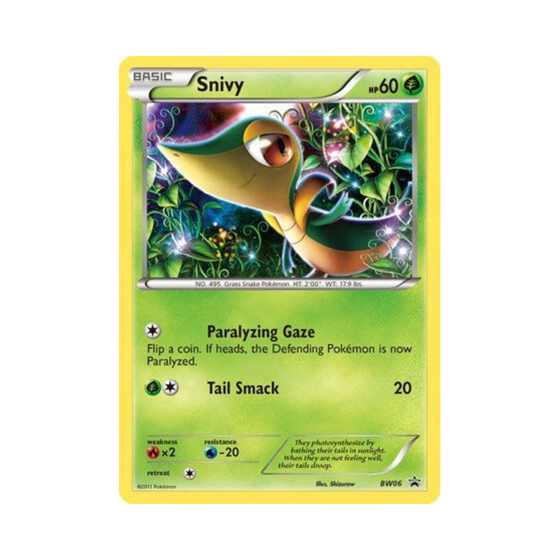 포켓몬 TCG 쥬리비안 P 블랙 & 화이트 프로모카드 (영문판)(Pokemon TCG Snivy P Black & White Promos (English Ver.)) - 1