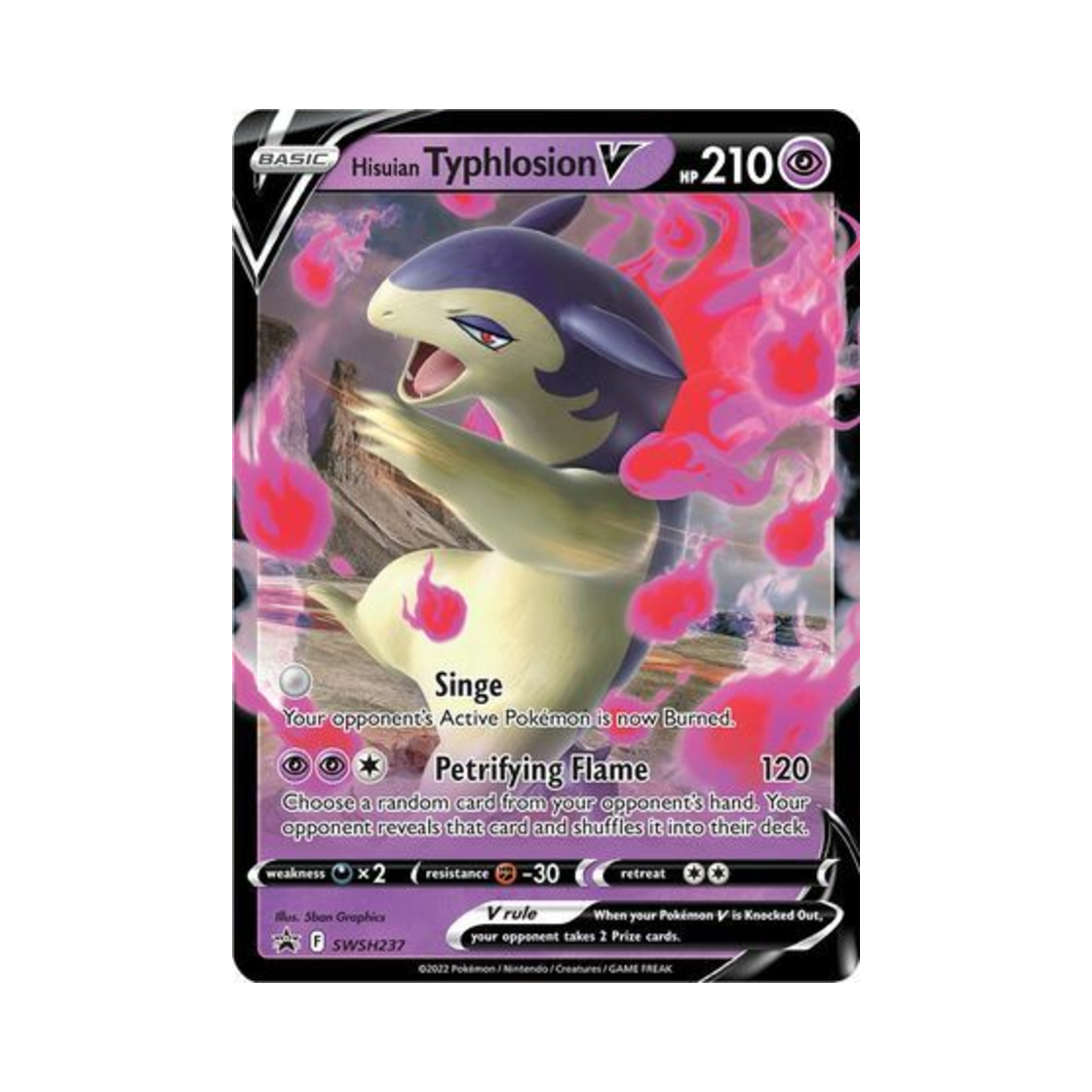 포켓몬 TCG 히스이 블레이범 V P 소드 & 실드 프로모카드 (영문판)(Pokemon TCG Hisuian Typhlosion V P Sword & Shield Promos (English Ver.)) - 1
