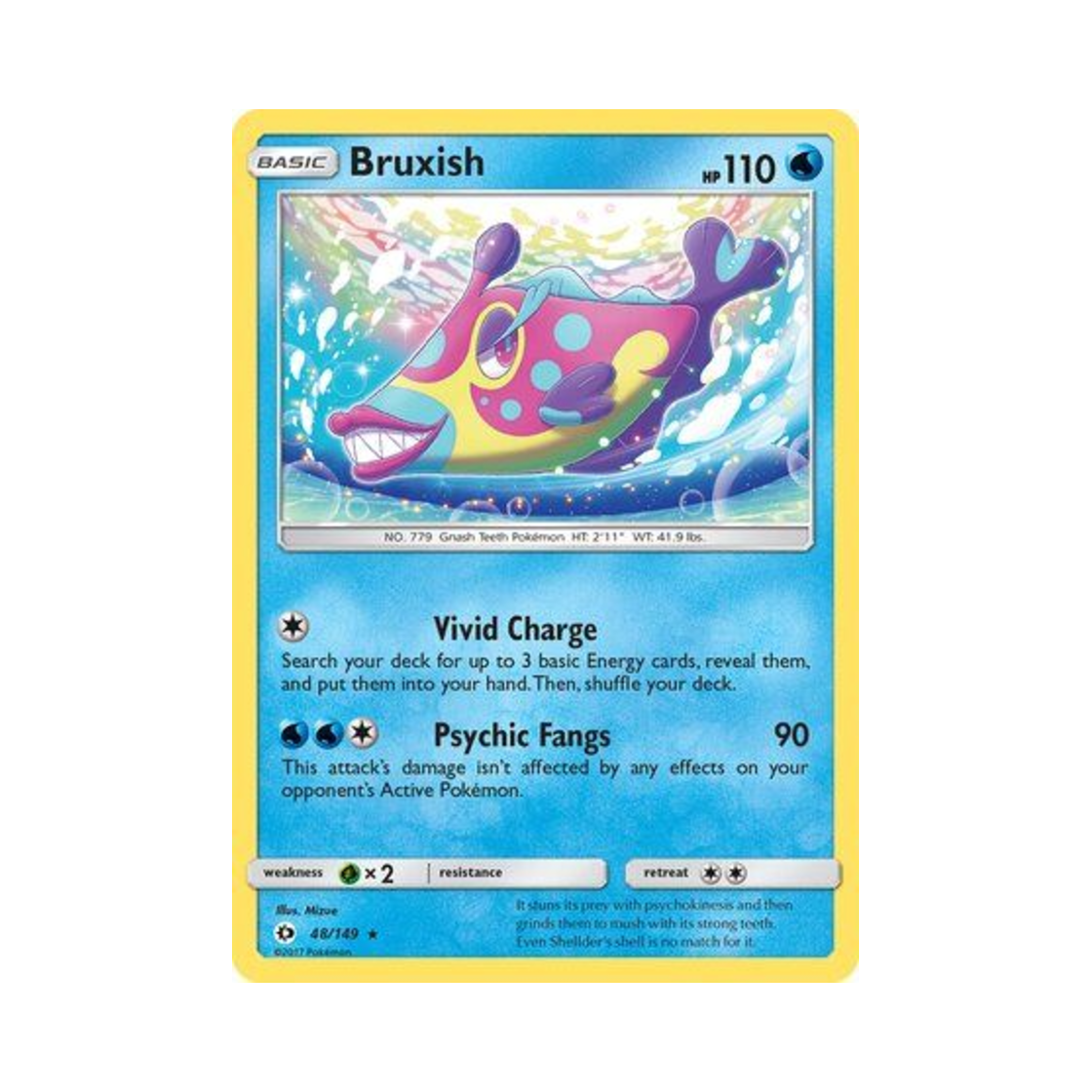 포켓몬 TCG 치갈기 R 썬 & 문 (영문판)(Pokemon TCG Bruxish R Sun & Moon (English Ver.)) - 1