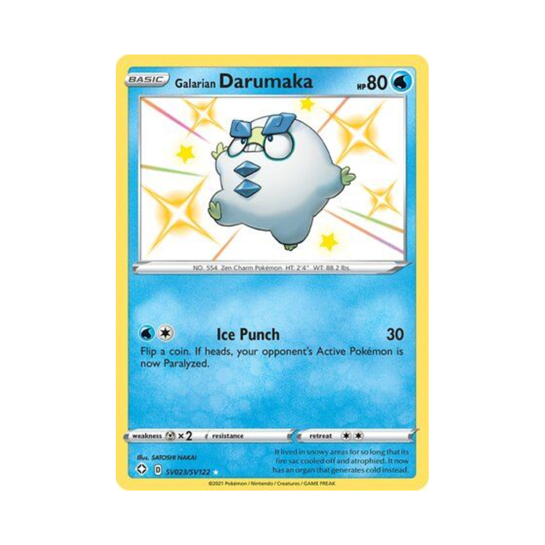 포켓몬 TCG 가라르 달막화 RS 샤이닝 페이츠 (영문판)(Pokemon TCG Galarian Darumaka RS Shining Fates (English Ver.)) - 1
