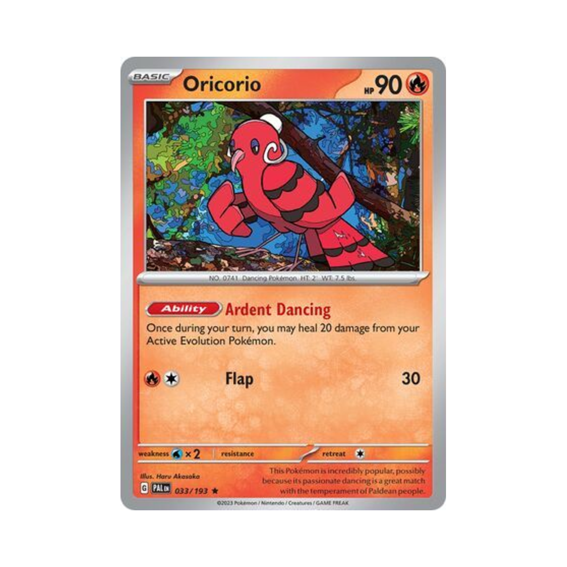 포켓몬 TCG 춤추새 R 팔데아 이볼브드 (영문판)(Pokemon TCG Oricorio R Paldea Evolved (English Ver.)) - 1