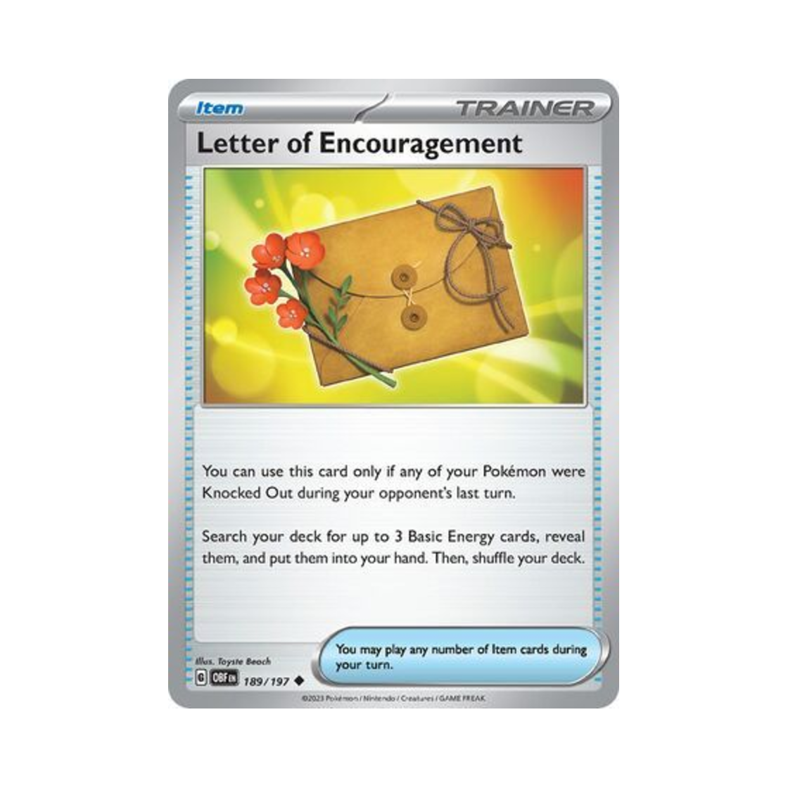 포켓몬 TCG 격려의편지 U 옵시디언 플레임즈 (영문판)(Pokemon TCG Letter of Encouragement U Obsidian Flames (English Ver.)) - 1