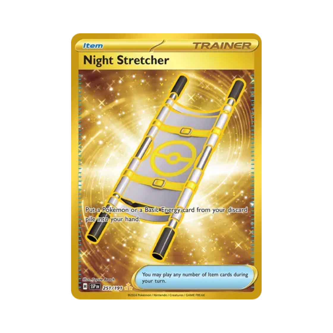 포켓몬 TCG 밤의 들것 HR 서징 스파크 (영문판)(Pokemon TCG Night Stretcher HR Surging Sparks (English Ver.)) - 1