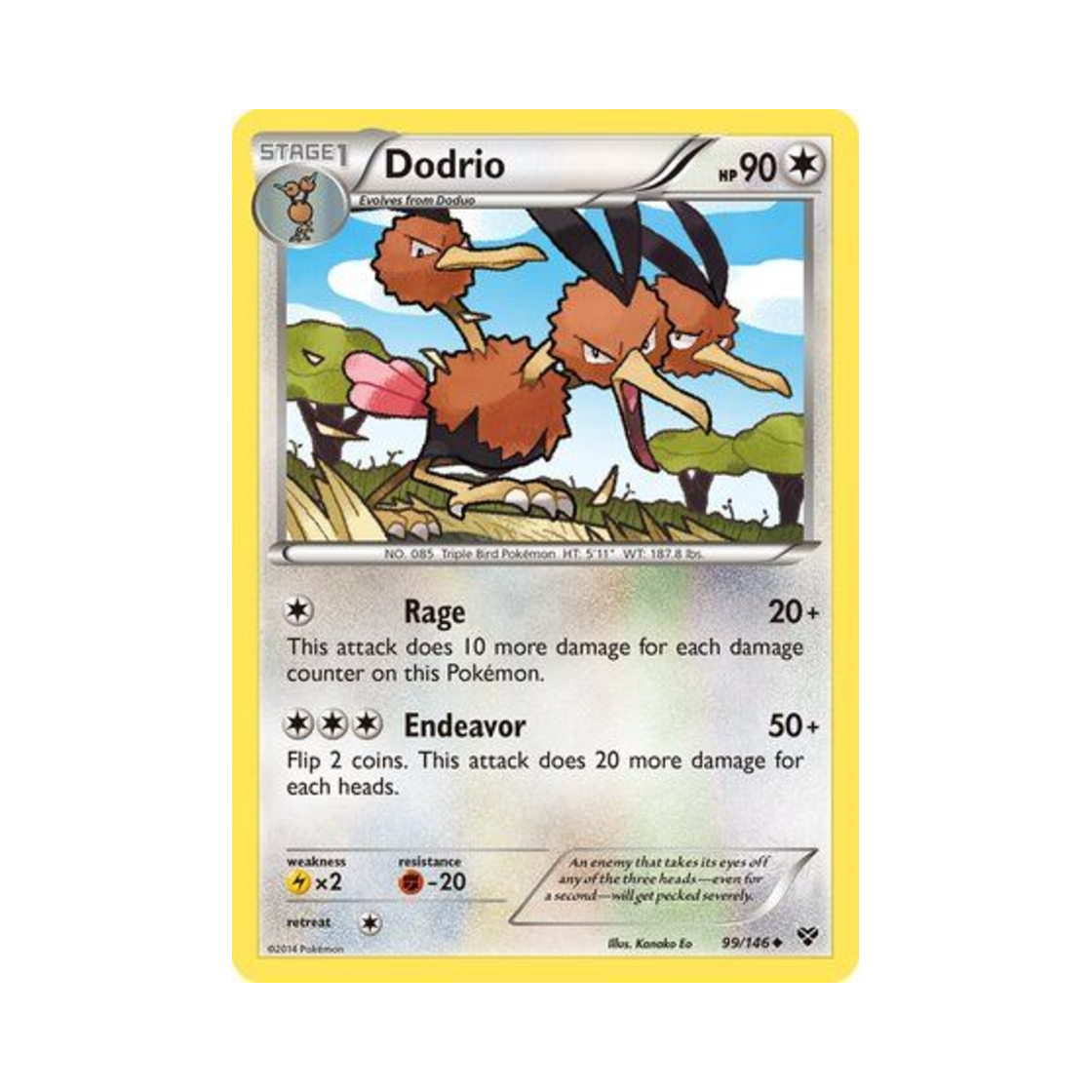 포켓몬 TCG 두트리오 U XY (영문판)(Pokemon TCG Dodrio U XY (English Ver.)) - 1