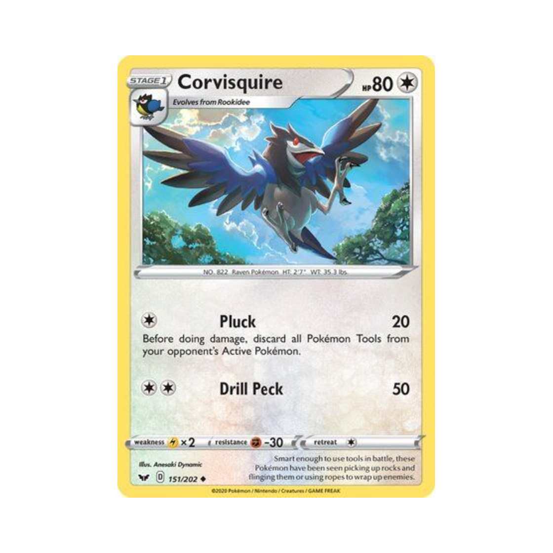 포켓몬 TCG 파크로우 U 소드 & 실드 (영문판)(Pokemon TCG Corvisquire U Sword & Shield (English Ver.))