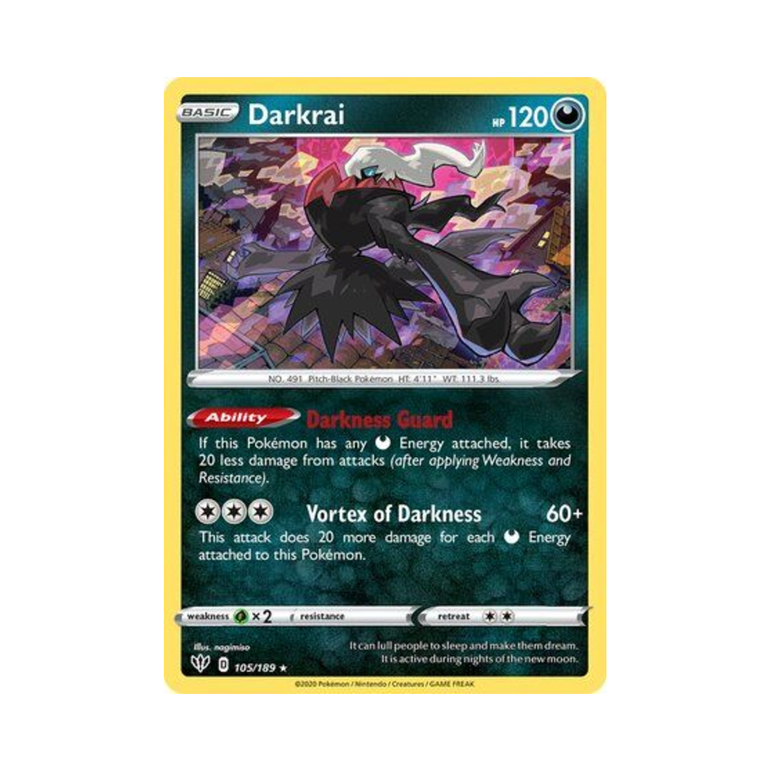 포켓몬 TCG 다크라이 RH 다크니스 어블레이즈 (영문판)(Pokemon TCG Darkrai RH Darkness Ablaze (English Ver.)) - 1