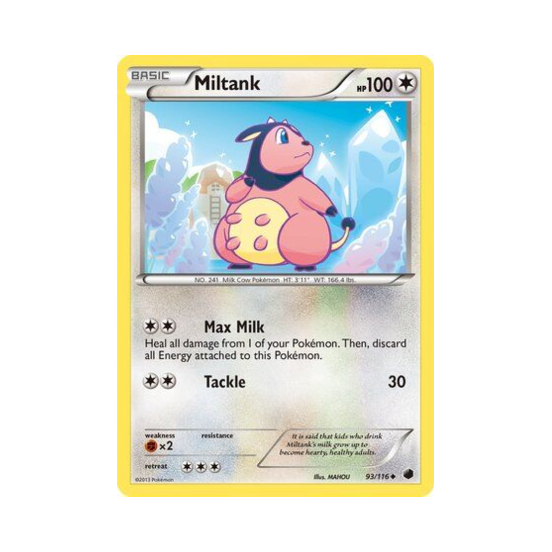 포켓몬 TCG 밀탱크 U 플라스마 프리즈 (영문판)(Pokemon TCG Miltank U Plasma Freeze (English Ver.))