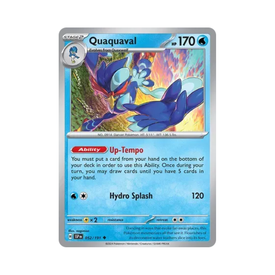 포켓몬 TCG 웨이니발 U 서징 스파크 (영문판)(Pokemon TCG Quaquaval U Surging Sparks (English Ver.)) - 1