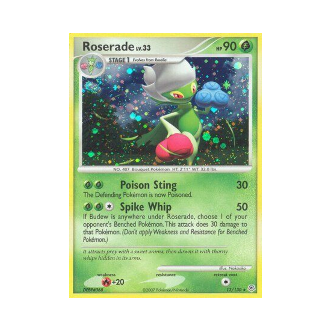 포켓몬 TCG 로즈레이드 RH 다이아몬드 & 펄 (영문판)(Pokemon TCG Roserade RH Diamond & Pearl (English Ver.))