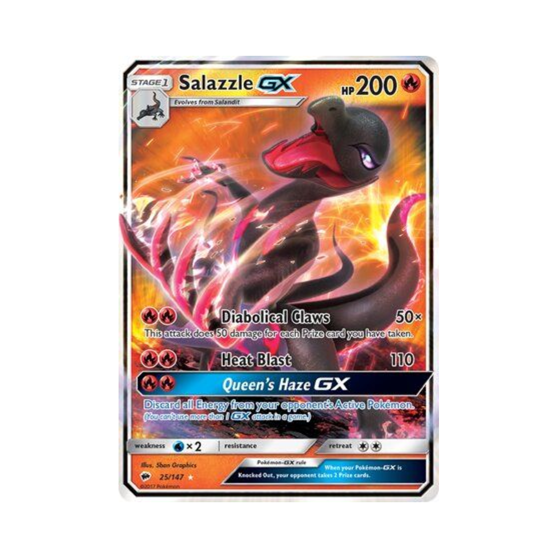 포켓몬 TCG 염뉴트 GX RHG 버닝 쉐도우 (영문판)(Pokemon TCG Salazzle GX RHG Burning Shadows (English Ver.)) - 1