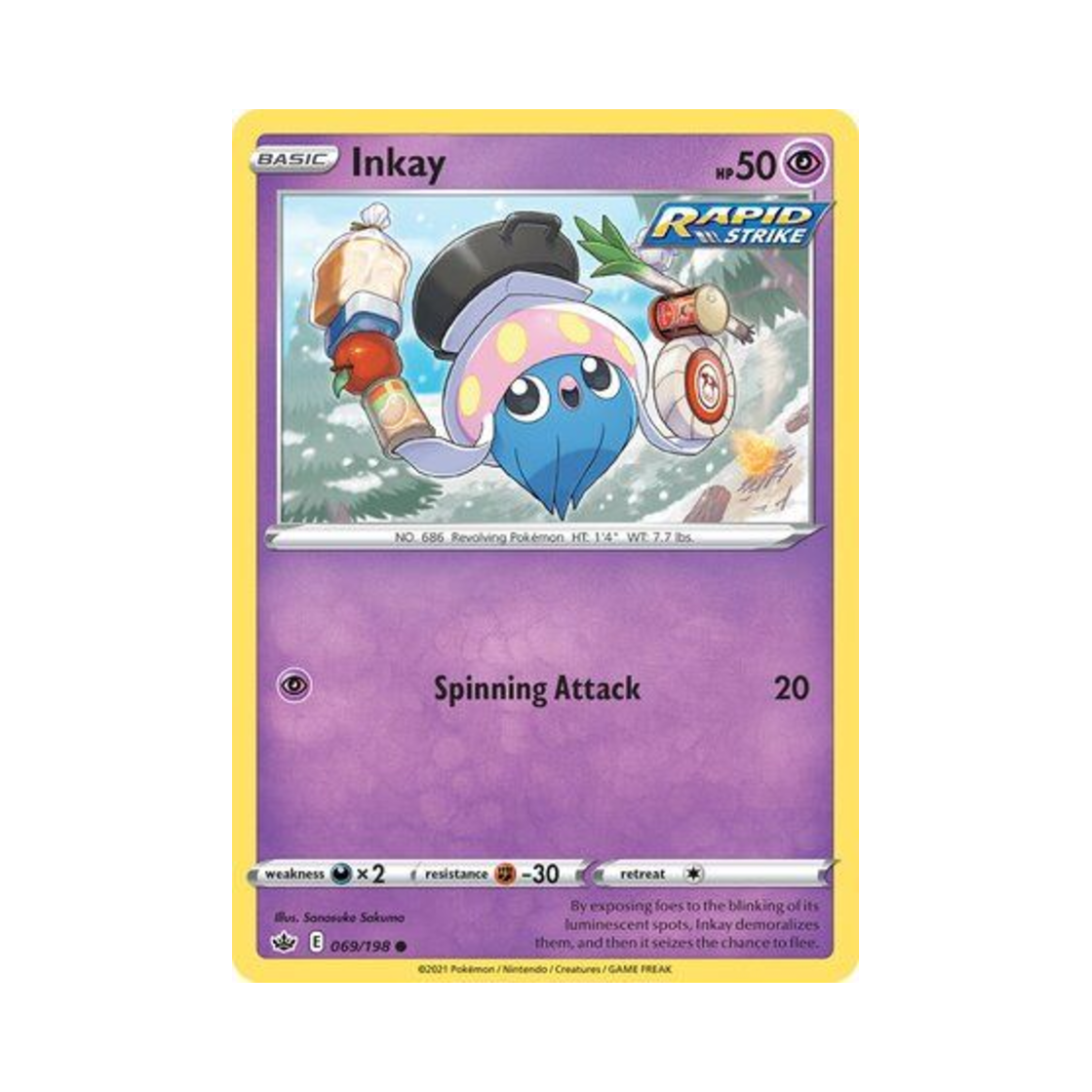 포켓몬 TCG 오케이징 C 칠링 레인 (영문판)(Pokemon TCG Inkay C Chilling Reign (English Ver.)) - 1