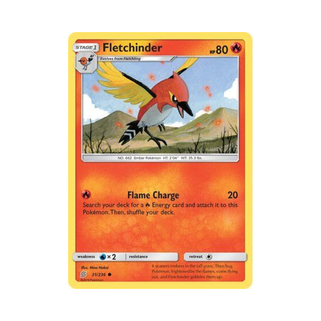 포켓몬 TCG 불화살빈 C 유니파이드 마인즈 (영문판)(Pokemon TCG Fletchinder C Unified Minds (English Ver.)) - 1