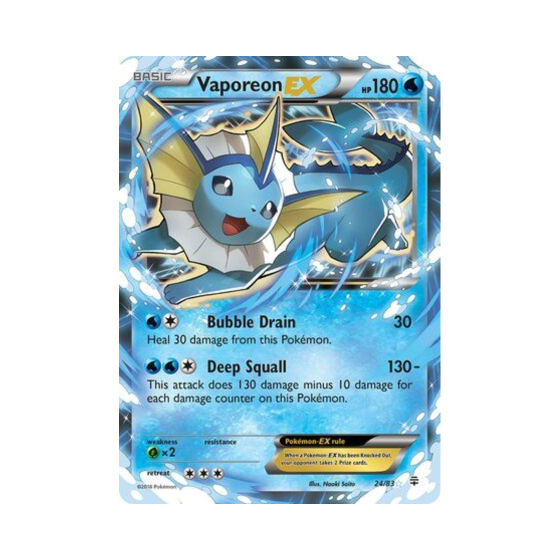 포켓몬 TCG 샤미드 EX RHE 제네레이션즈 (영문판)(Pokemon TCG Vaporeon EX RHE Generations (English Ver.)) - 1