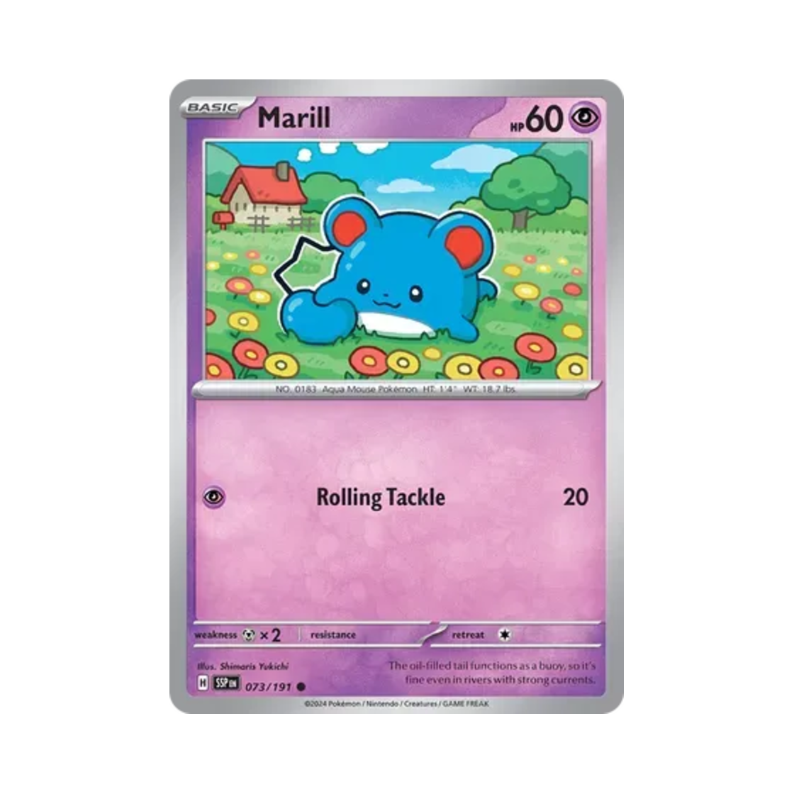 포켓몬 TCG 마릴 C 서징 스파크 (영문판)(Pokemon TCG Marill C Surging Sparks (English Ver.)) - 1