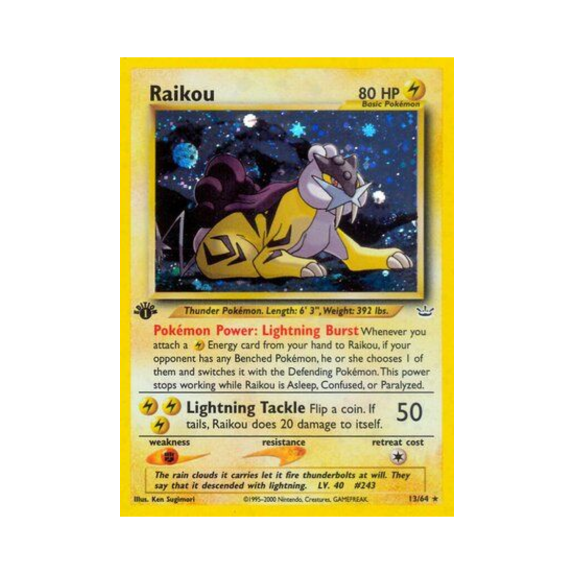 포켓몬 TCG 라이코 RH 네오 레버레이션 (영문판)(Pokemon TCG Raikou RH Neo Revelation (English Ver.)) - 1