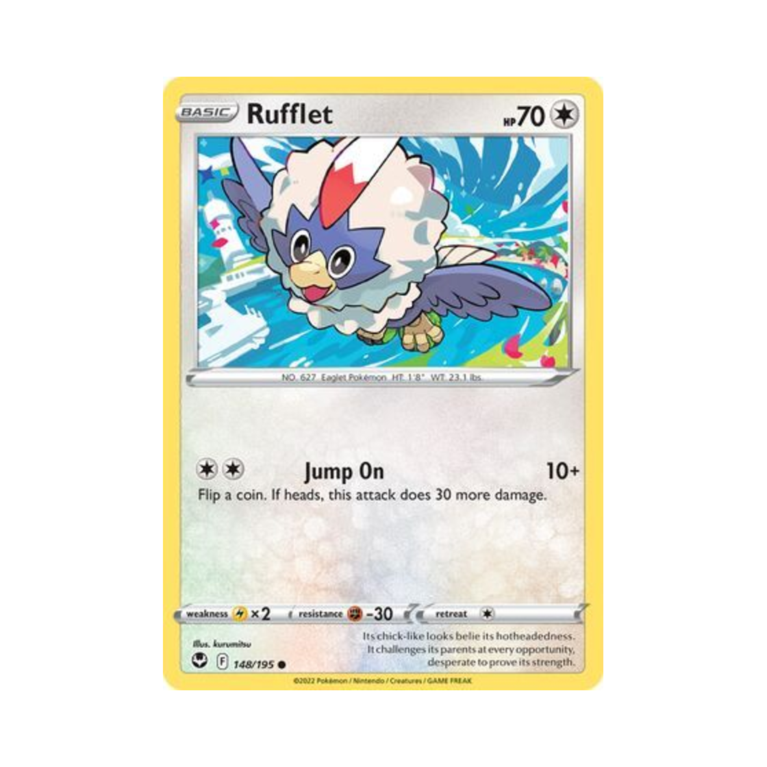 포켓몬 TCG 수리둥보 C 실버 템페스트 (영문판)(Pokemon TCG Rufflet C Silver Tempest (English Ver.))