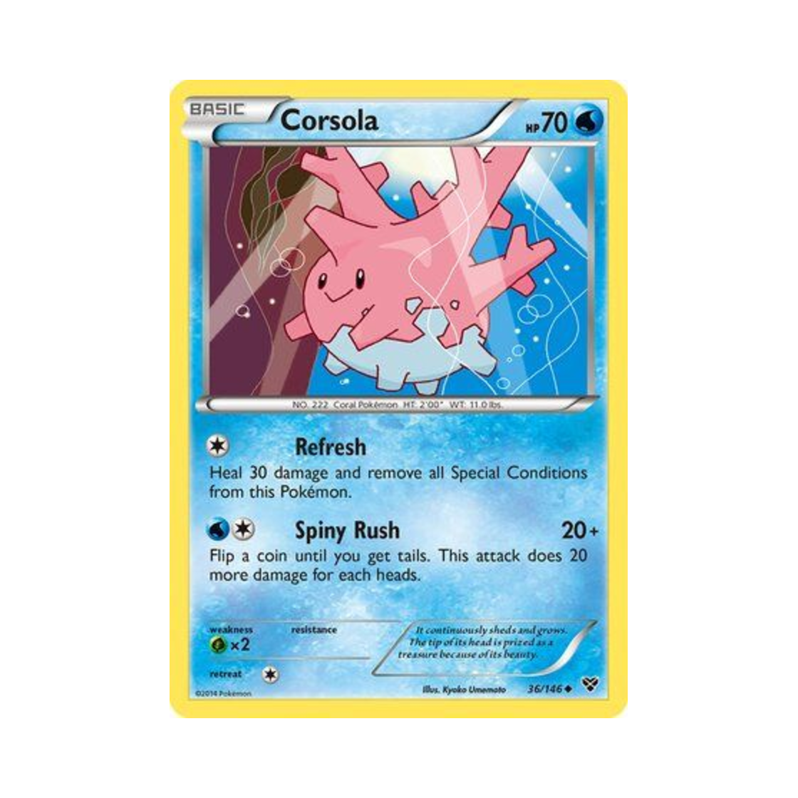 포켓몬 TCG 코산호 U XY (영문판)(Pokemon TCG Corsola U XY (English Ver.)) - 1