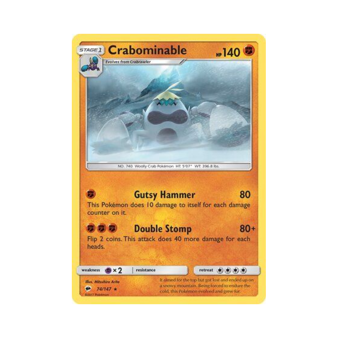 포켓몬 TCG 모단단게 R 버닝 쉐도우 (영문판)(Pokemon TCG Crabominable R Burning Shadows (English Ver.)) - 1