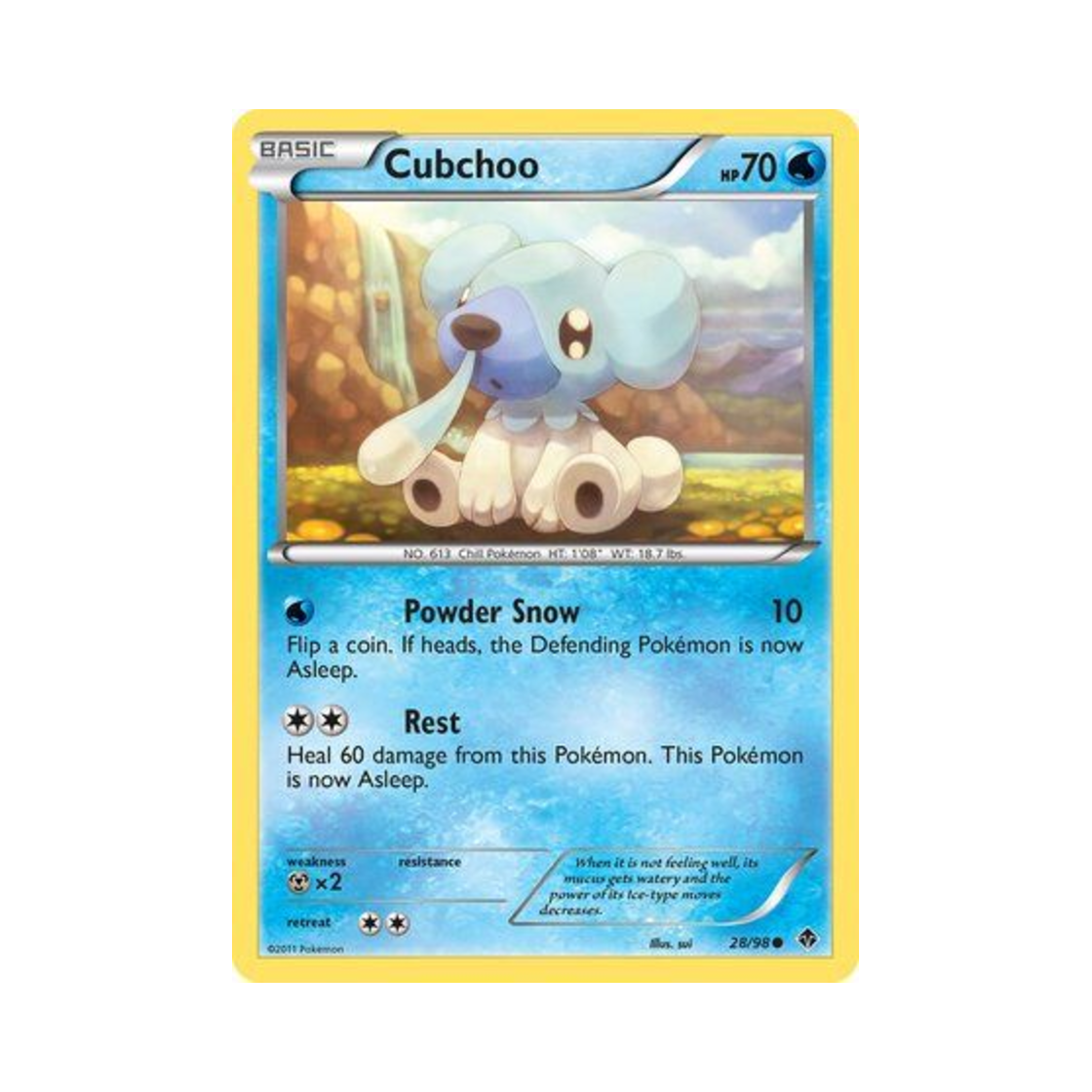 포켓몬 TCG 코고미 C 이머징 파워스 (영문판)(Pokemon TCG Cubchoo C Emerging Powers (English Ver.))