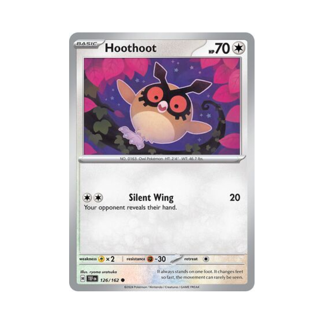 포켓몬 TCG 부우부 C 템포럴 포시스 (영문판)(Pokemon TCG Hoothoot C Temporal Forces (English Ver.))