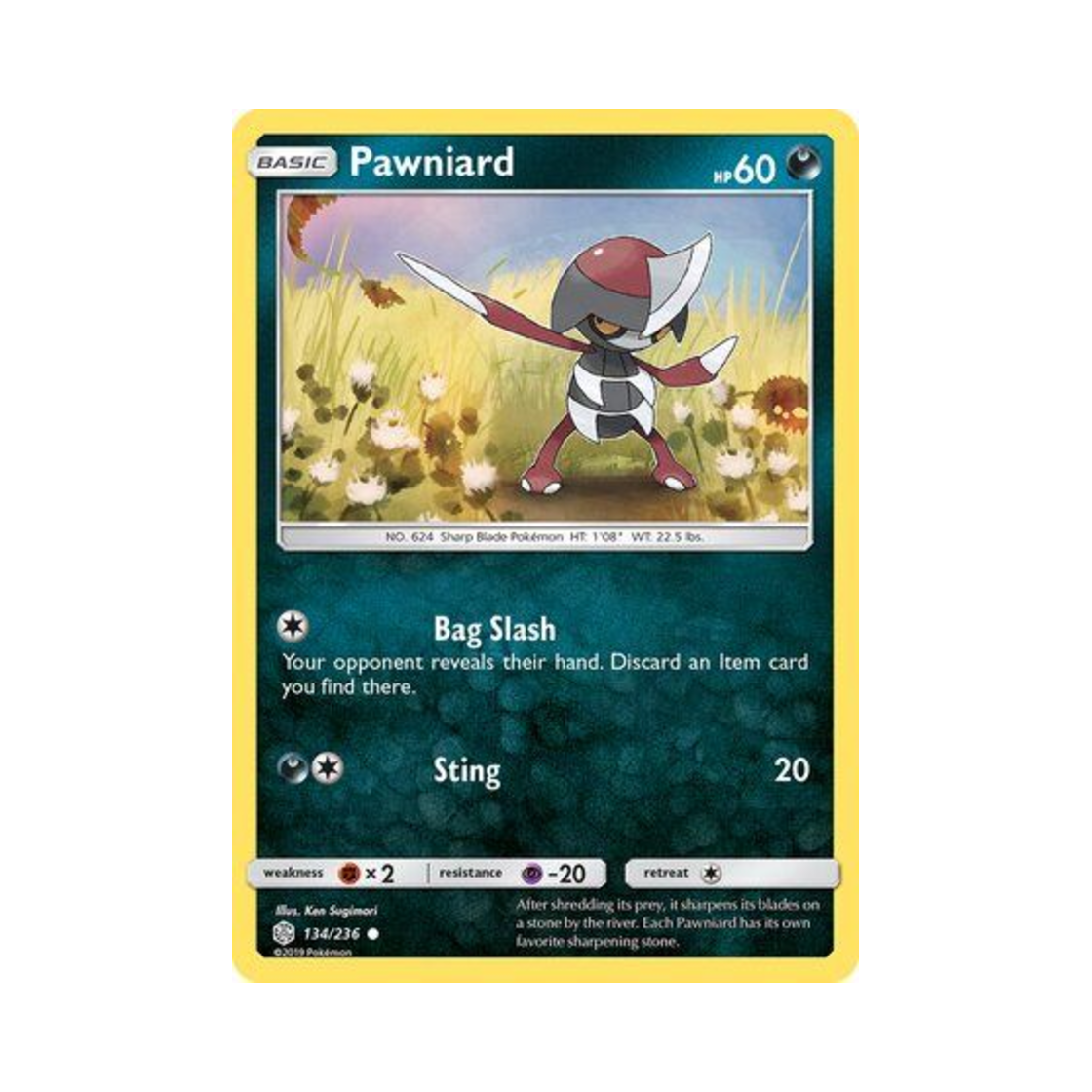 포켓몬 TCG 자망칼 C 코스믹 이클립스 (영문판)(Pokemon TCG Pawniard C Cosmic Eclipse (English Ver.)) - 1