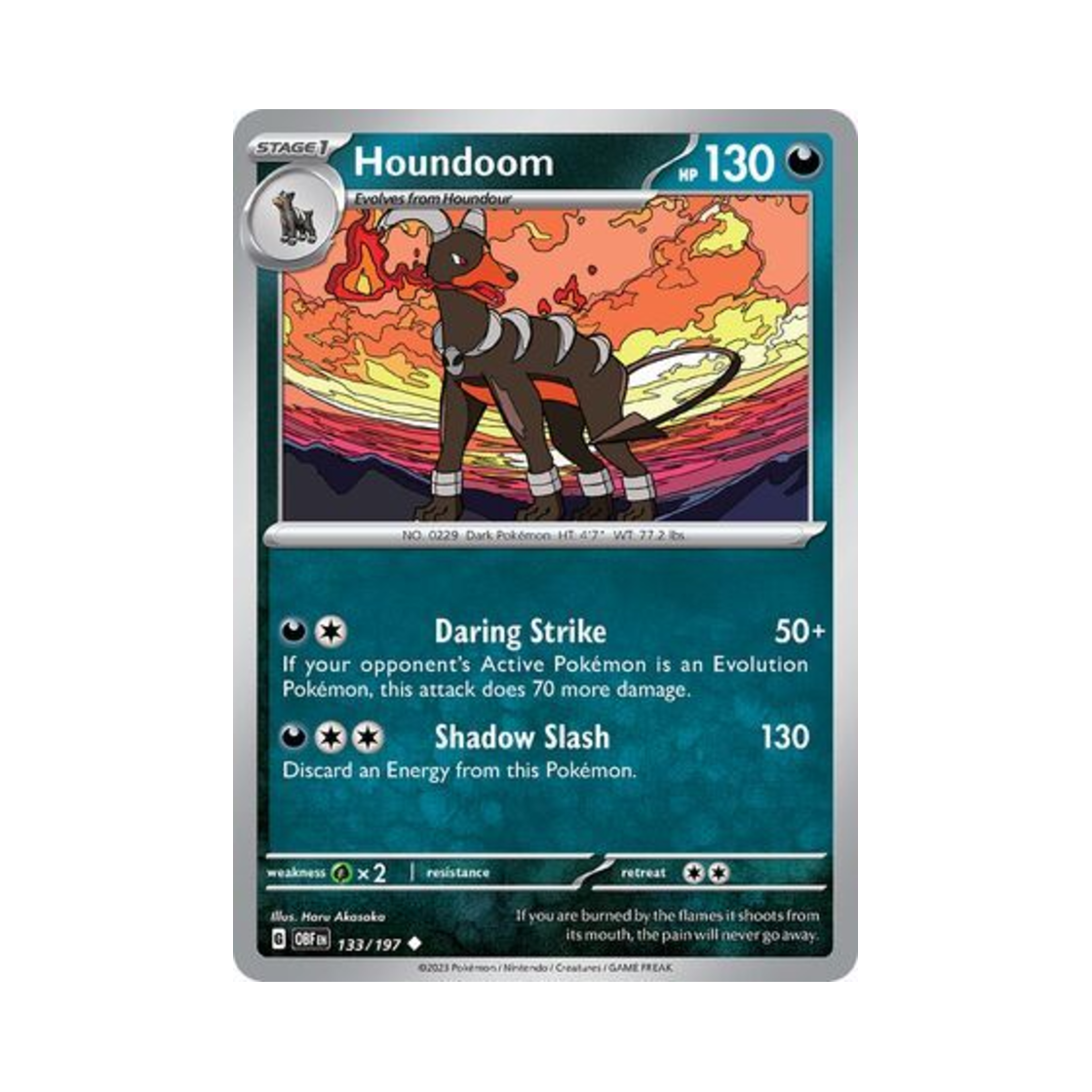 포켓몬 TCG 헬가 U 옵시디언 플레임즈 (영문판)(Pokemon TCG Houndoom U Obsidian Flames (English Ver.)) - 1