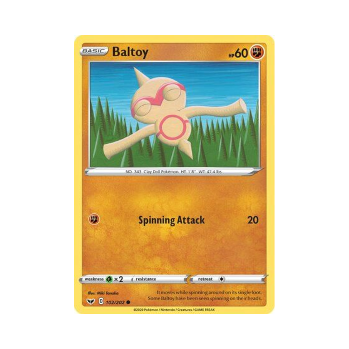 포켓몬 TCG 오뚝군 C 소드 & 실드 (영문판)(Pokemon TCG Baltoy C Sword & Shield (English Ver.)) - 1