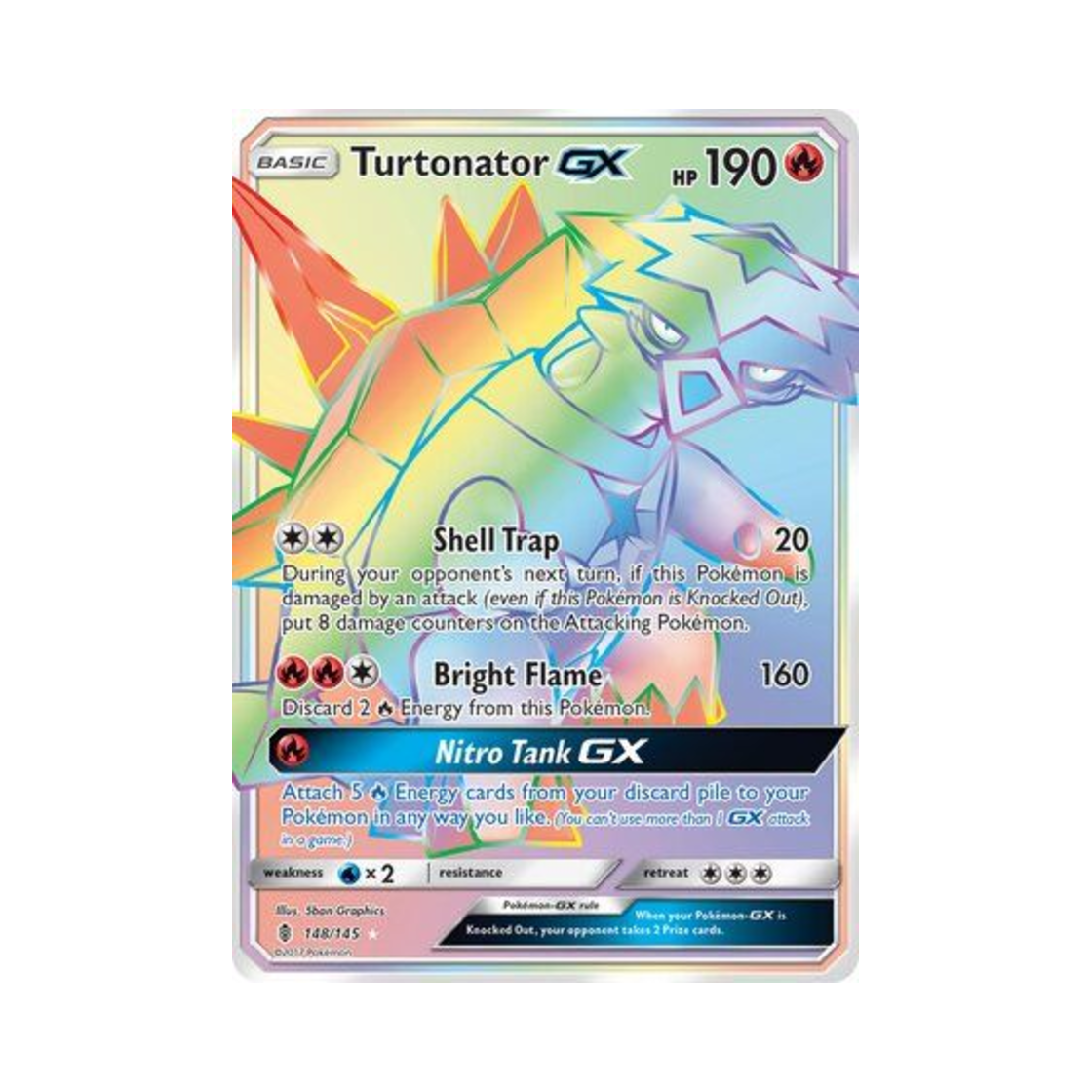 포켓몬 TCG 폭거북스 GX RR 가디언스 라이징 (영문판)(Pokemon TCG Turtonator GX RR Guardians Rising (English Ver.))