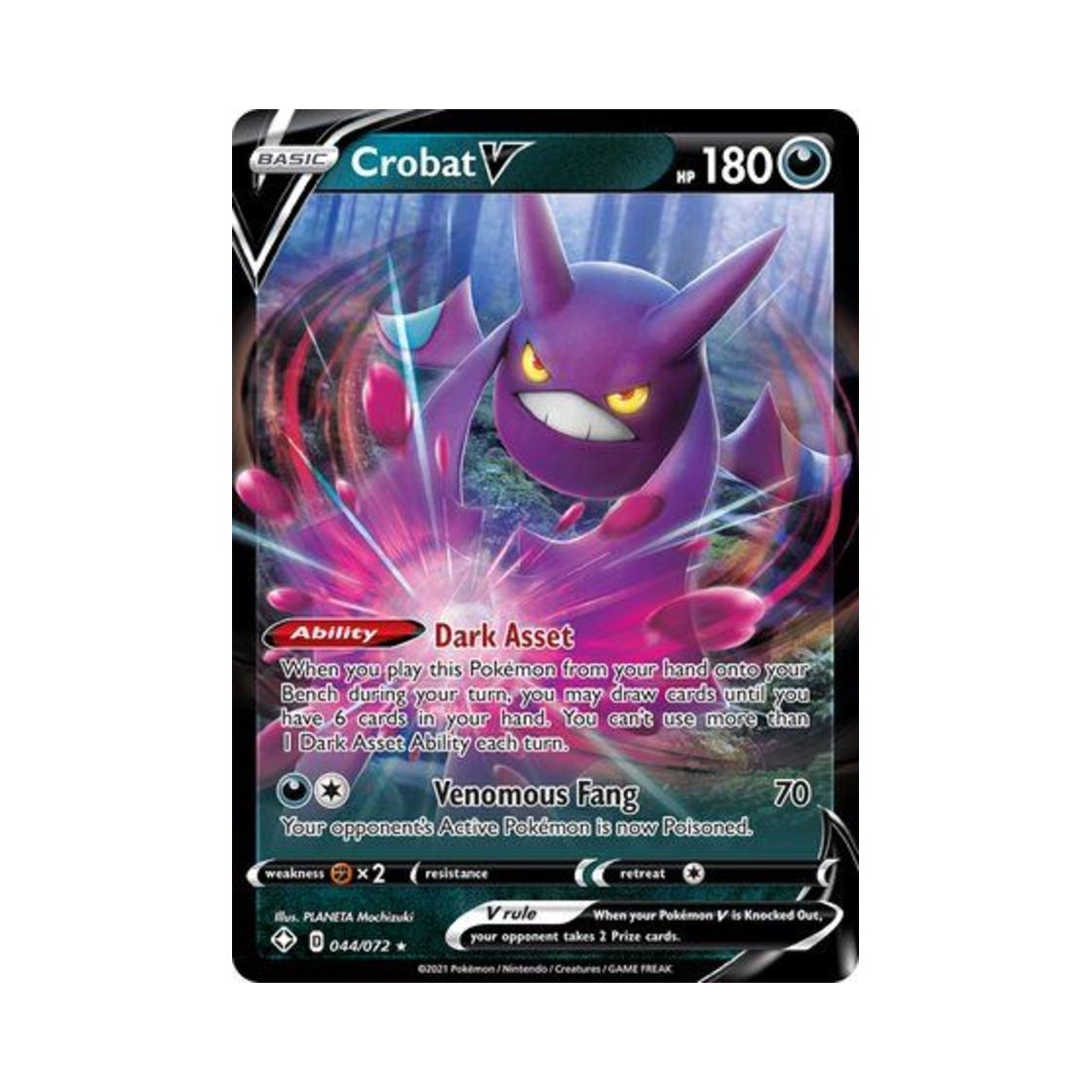 포켓몬 TCG 크로뱃 V HRV 샤이닝 페이츠 (영문판)(Pokemon TCG Crobat V HRV Shining Fates (English Ver.))