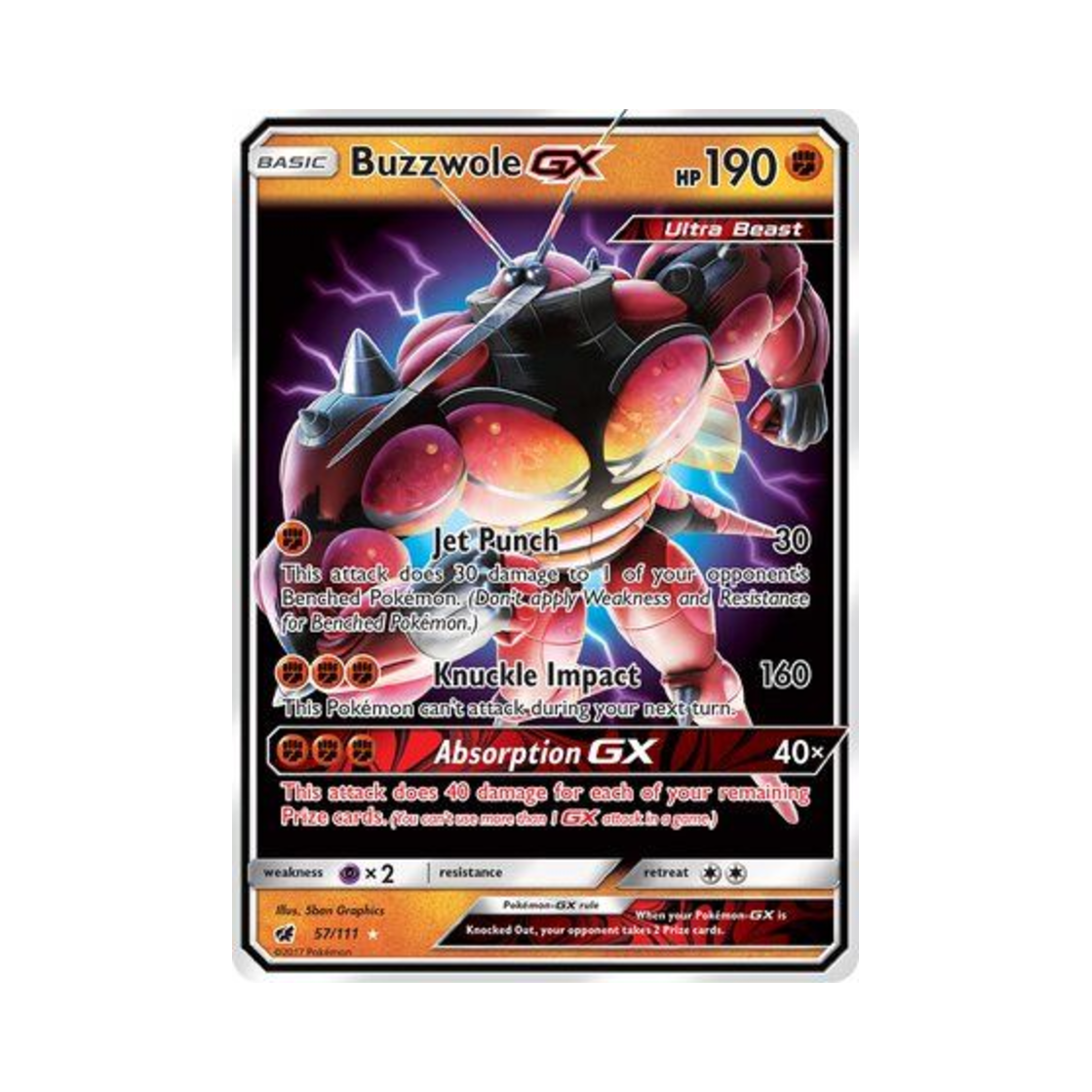 포켓몬 TCG 매시붕 GX RHG 크림슨 인베이전 (영문판)(Pokemon TCG Buzzwole GX RHG Crimson Invasion (English Ver.))