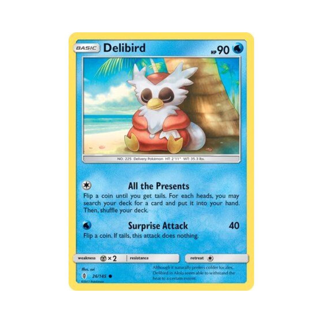 포켓몬 TCG 딜리버드 C 가디언스 라이징 (영문판)(Pokemon TCG Delibird C Guardians Rising (English Ver.)) - 1
