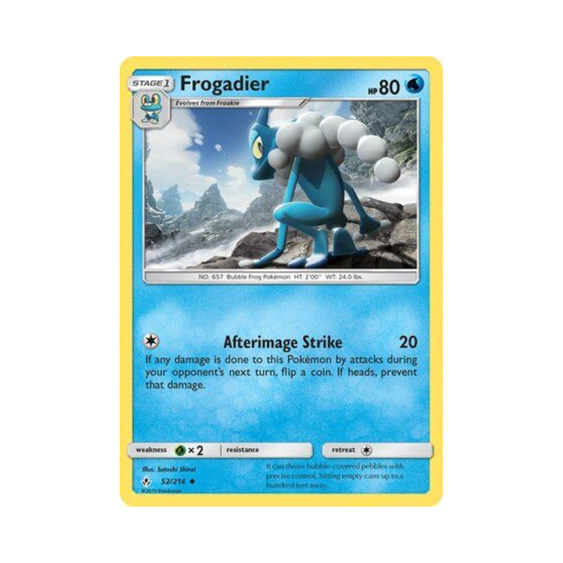 포켓몬 TCG 개굴반장 U 언브로큰 본즈 (영문판)(Pokemon TCG Frogadier U Unbroken Bonds (English Ver.))