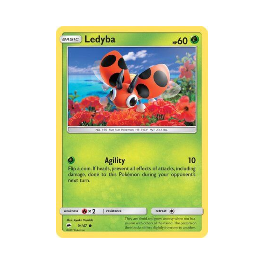 포켓몬 TCG 레디바 C 버닝 쉐도우 (영문판)(Pokemon TCG Ledyba C Burning Shadows (English Ver.)) - 1