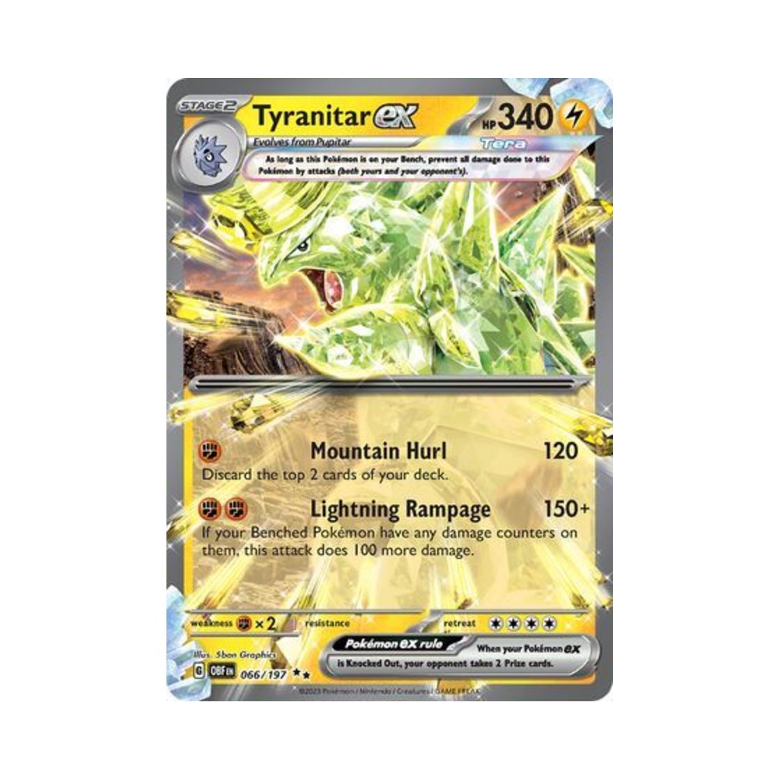 포켓몬 TCG 마기라스 ex DR 옵시디언 플레임즈 (영문판)(Pokemon TCG Tyranitar ex DR Obsidian Flames (English Ver.))