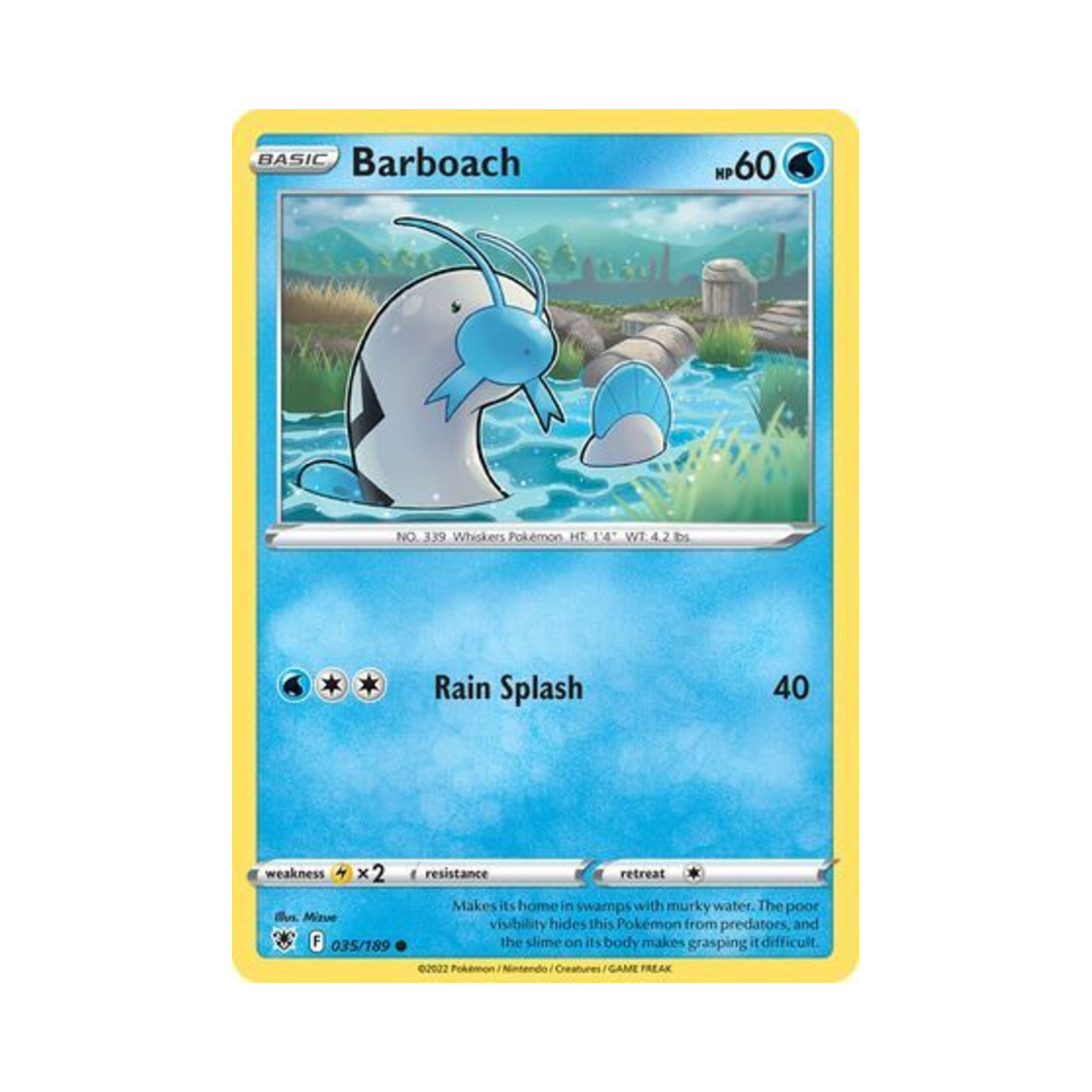 포켓몬 TCG 미꾸리 C 아스트랄 레디안스 (영문판)(Pokemon TCG Barboach C Astral Radiance (English Ver.)) - 1