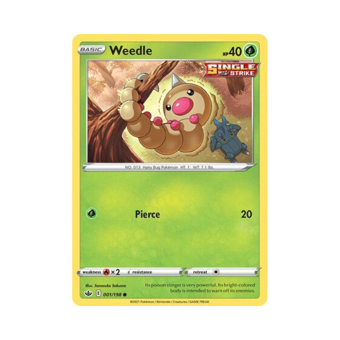 포켓몬 TCG 뿔충이 C 칠링 레인 (영문판)(Pokemon TCG Weedle C Chilling Reign (English Ver.)) - 1