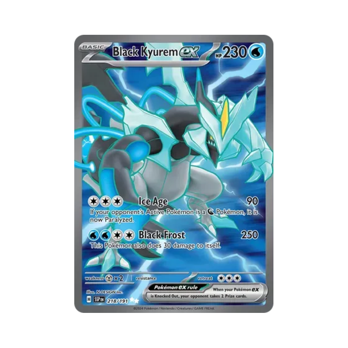포켓몬 TCG 블랙 큐레무 ex UR 서징 스파크 (영문판)(Pokemon TCG Black Kyurem ex UR Surging Sparks (English Ver.)) - 1