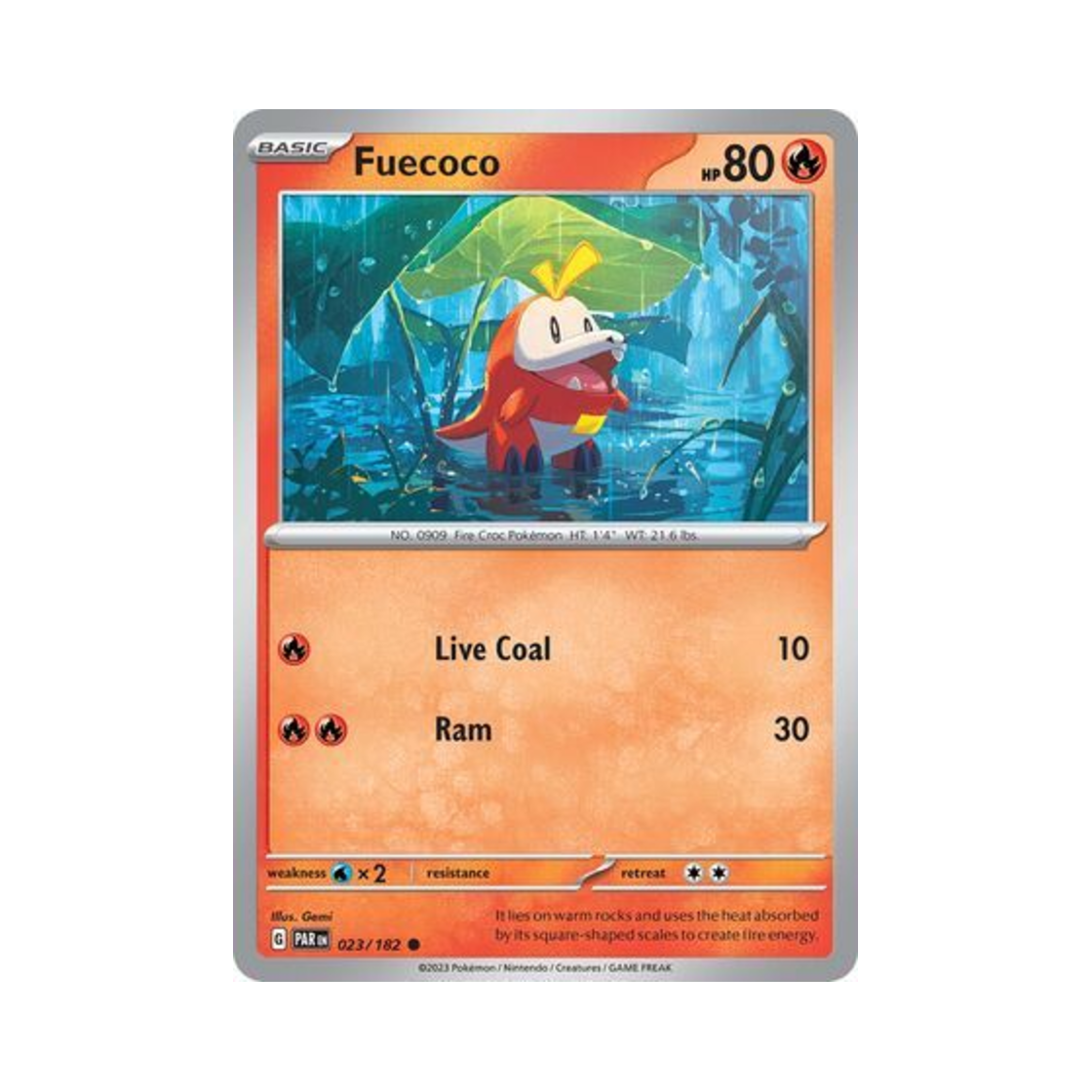 포켓몬 TCG 뜨아거 C 파라독스 리프트 (영문판)(Pokemon TCG Fuecoco C Paradox Rift (English Ver.))