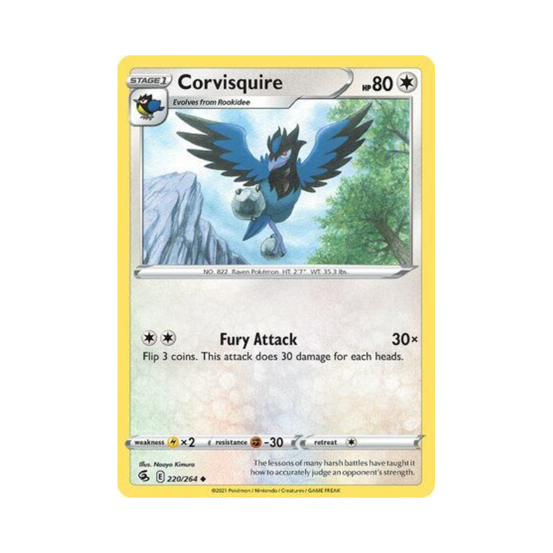 포켓몬 TCG 파크로우 U 퓨전 스트라이크 (영문판)(Pokemon TCG Corvisquire U Fusion Strike (English Ver.)) - 1