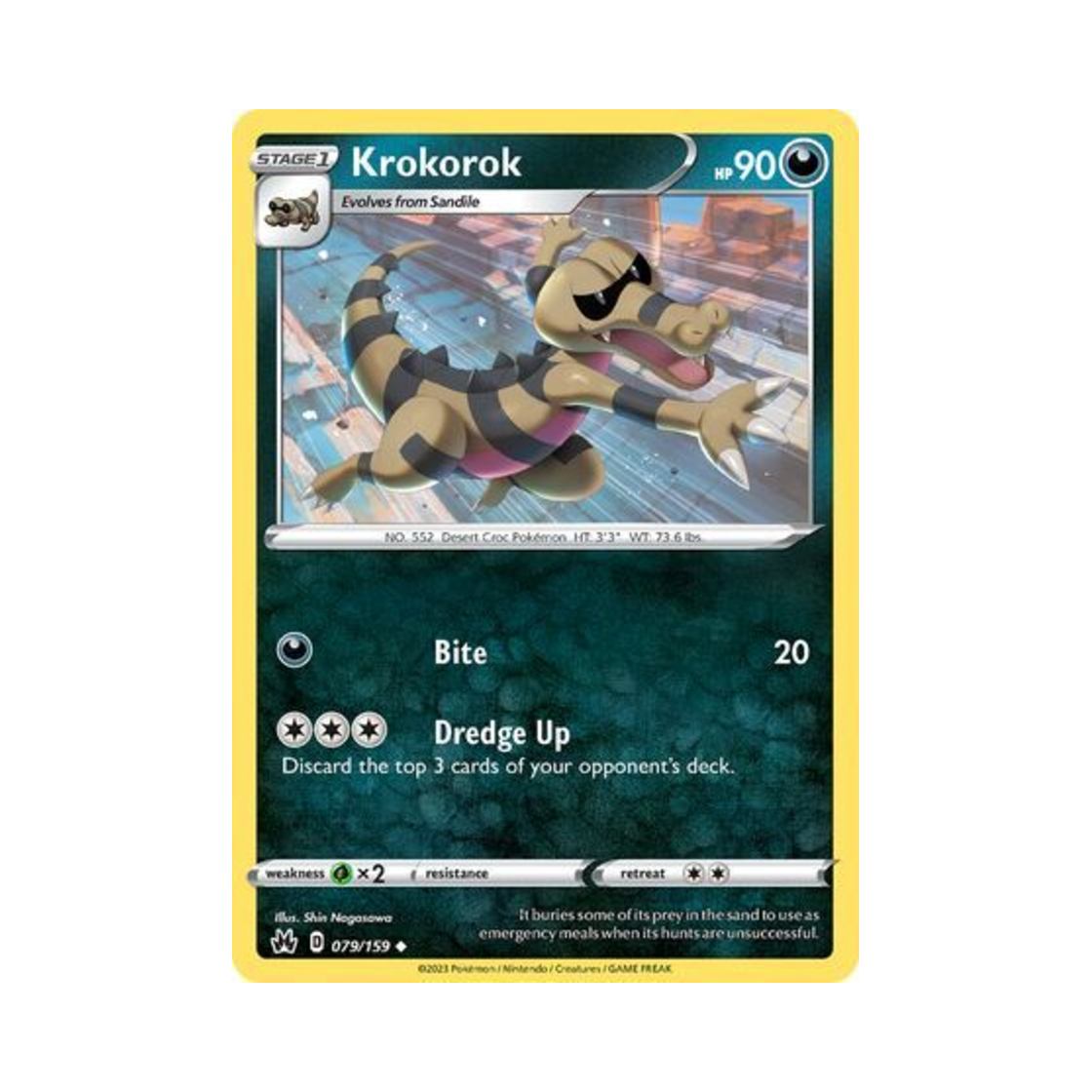 포켓몬 TCG 악비르 U 크라운 제니스 (영문판)(Pokemon TCG Krokorok U Crown Zenith (English Ver.)) - 1