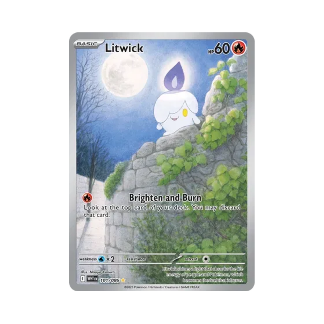 포켓몬 TCG 불켜미 IR 화이트플레어 (영문판)(Pokemon TCG Litwick IR White Flare (English Ver.))