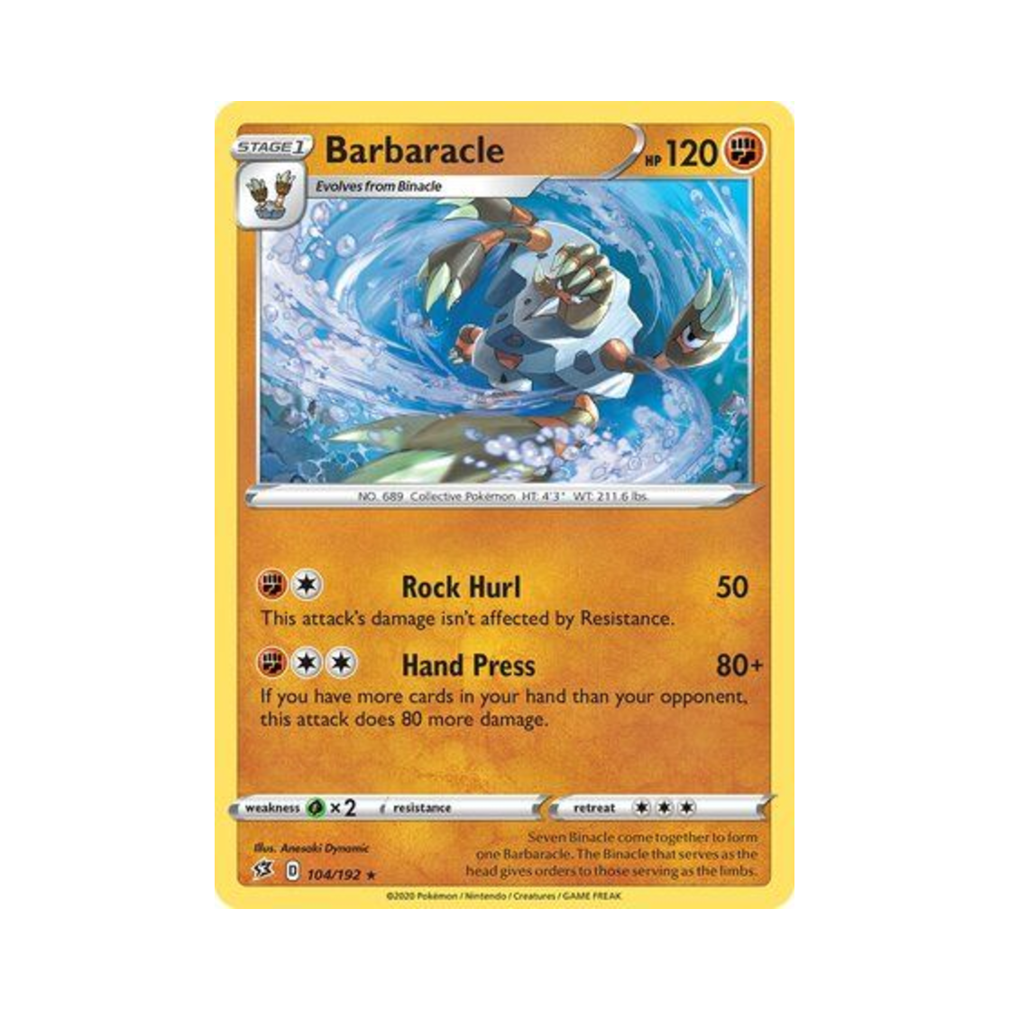 포켓몬 TCG 거북손데스 R 레벌 크래시 (영문판)(Pokemon TCG Barbaracle R Rebel Clash (English Ver.)) - 1