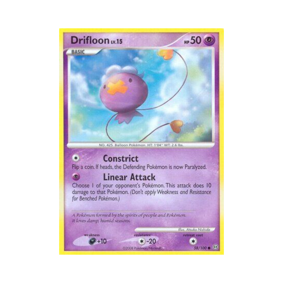 포켓몬 TCG 흔들풍손 C 스톰프론트 (영문판)(Pokemon TCG Drifloon C Stormfront (English Ver.)) - 1
