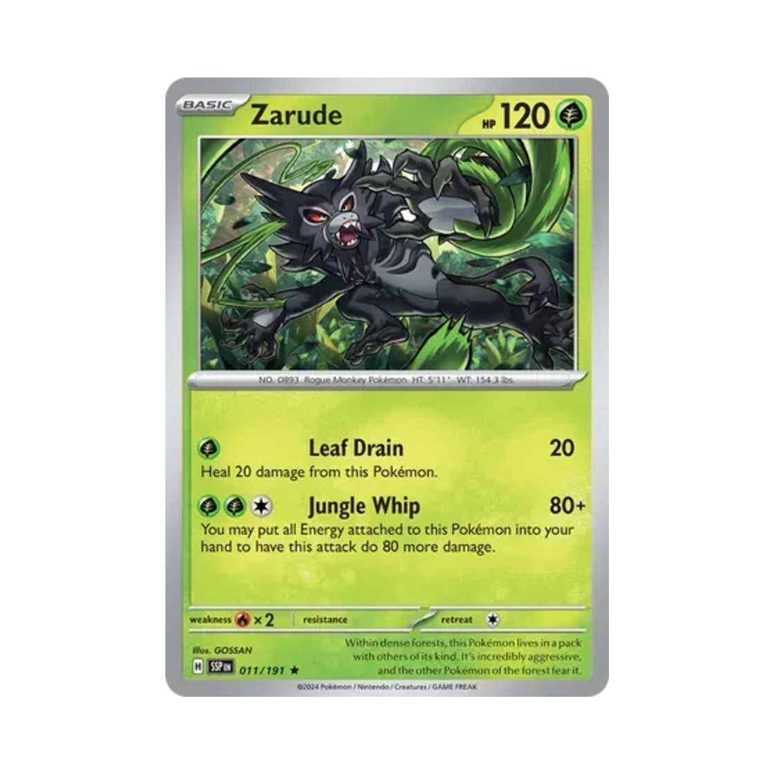 포켓몬 TCG 자루도 R 서징 스파크 (영문판)(Pokemon TCG Zarude R Surging Sparks (English Ver.)) - 1