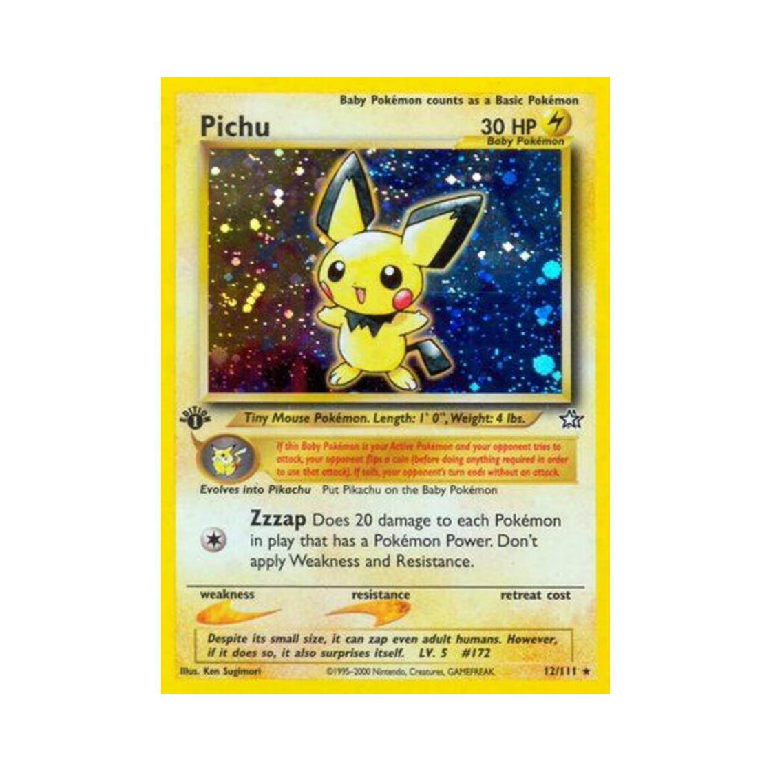 포켓몬 TCG 피츄 RH 네오 제네시스 (영문판)(Pokemon TCG Pichu RH Neo Genesis (English Ver.)) - 1