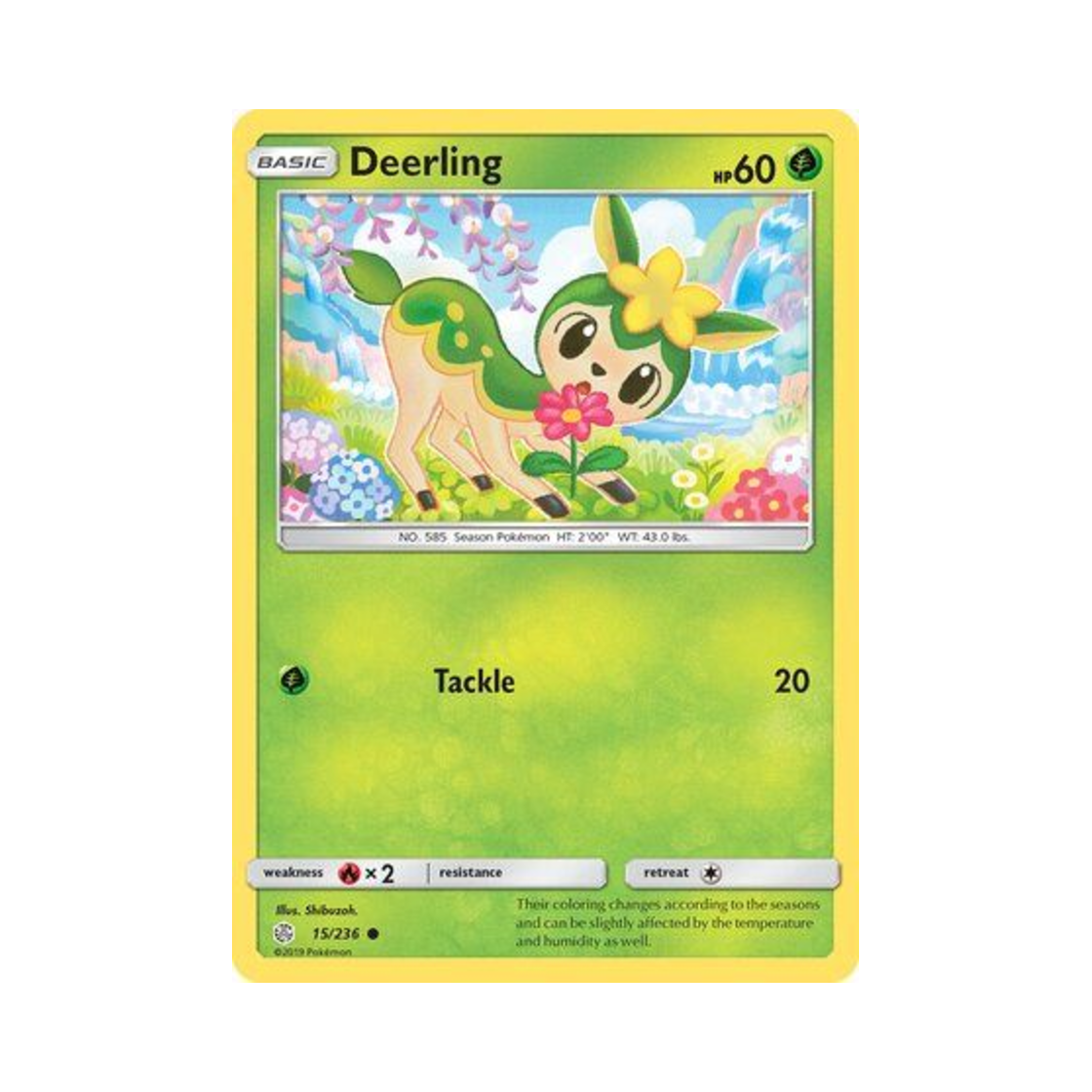 포켓몬 TCG 사철록 C 코스믹 이클립스 (영문판)(Pokemon TCG Deerling C Cosmic Eclipse (English Ver.)) - 1