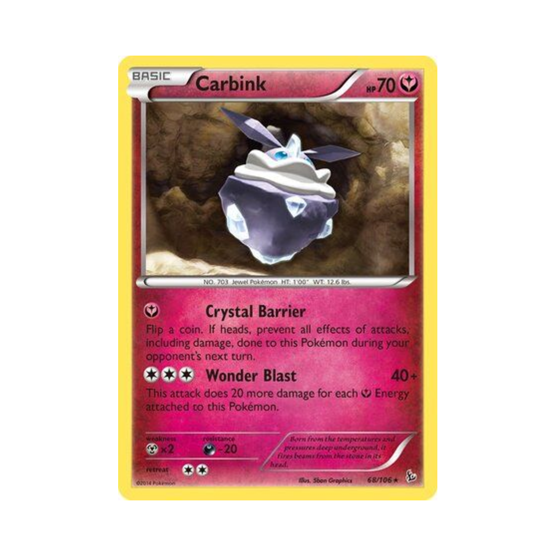 포켓몬 TCG 멜리시 RH 플래시파이어 (영문판)(Pokemon TCG Carbink RH Flashfire (English Ver.)) - 1