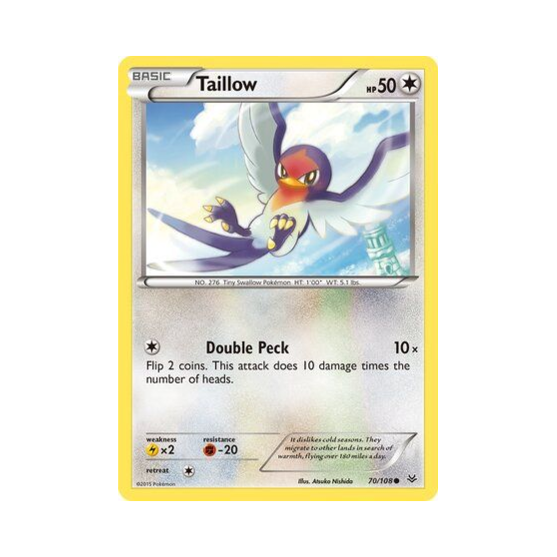 포켓몬 TCG 테일로 C 로어링 스카이즈 (영문판)(Pokemon TCG Taillow C Roaring Skies (English Ver.)) - 1