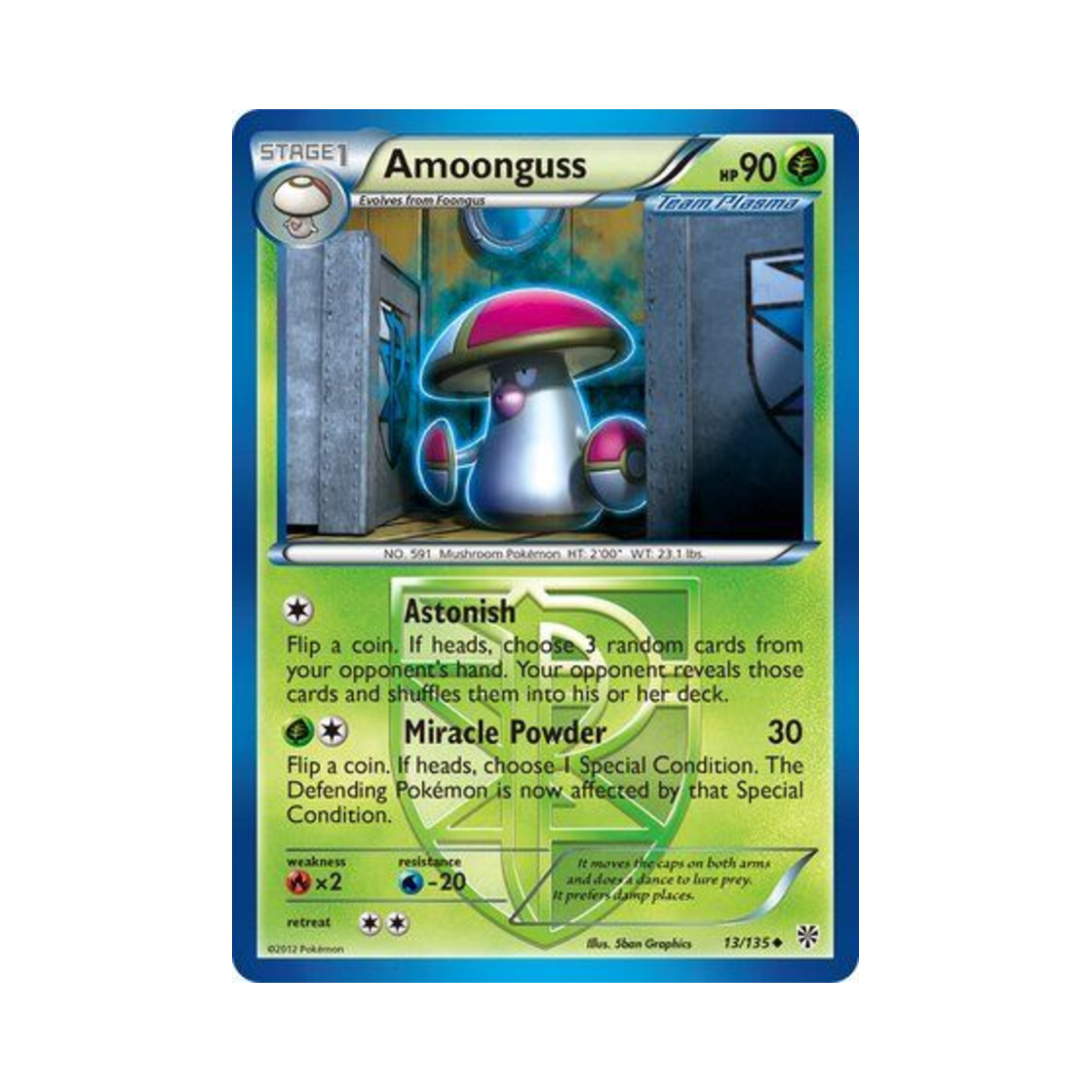 포켓몬 TCG 뽀록나 U 플라스마 스톰 (영문판)(Pokemon TCG Amoonguss U Plasma Storm (English Ver.)) - 1